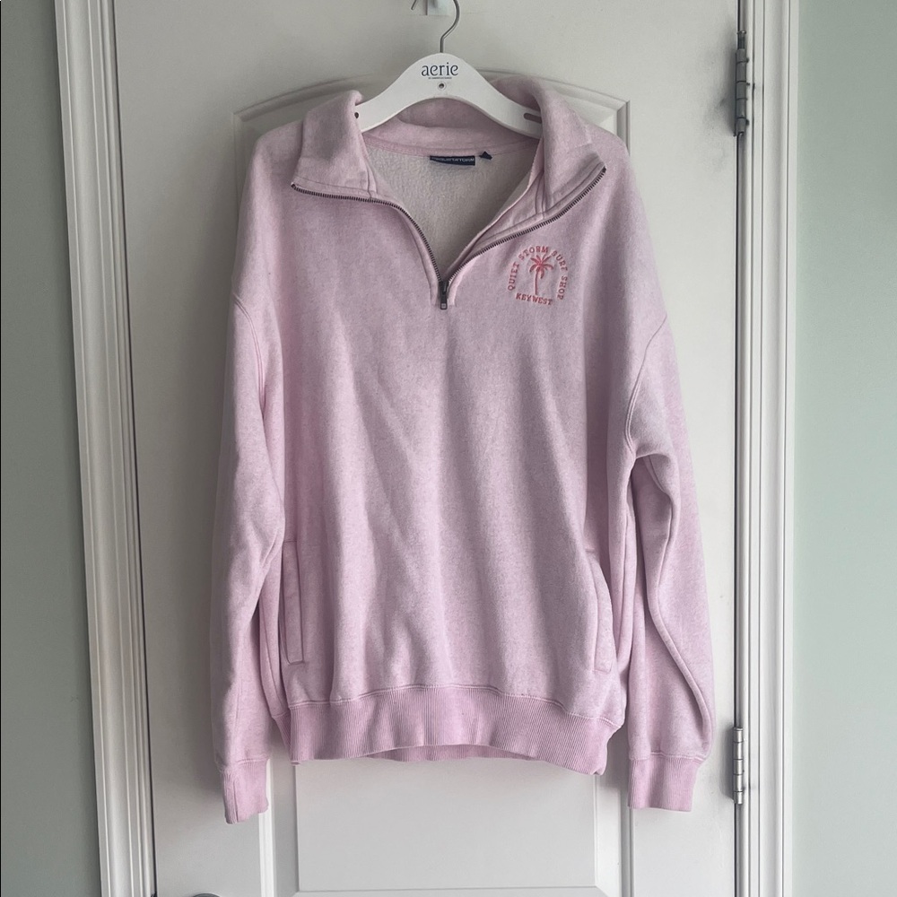 QuietStorm Key West Women's Light Pink Half-Zip Sweatshirt